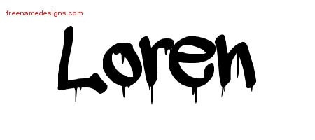 Graffiti Name Tattoo Designs Loren Free Lettering