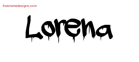 Graffiti Name Tattoo Designs Lorena Free Lettering
