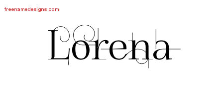 Decorated Name Tattoo Designs Lorena Free
