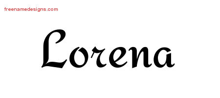 Calligraphic Stylish Name Tattoo Designs Lorena Download Free