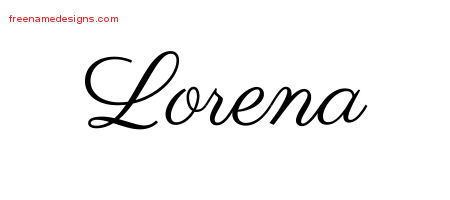 Classic Name Tattoo Designs Lorena Graphic Download