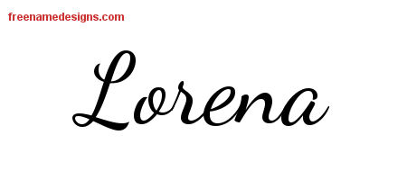 Lively Script Name Tattoo Designs Lorena Free Printout