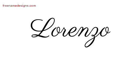 Classic Name Tattoo Designs Lorenzo Printable