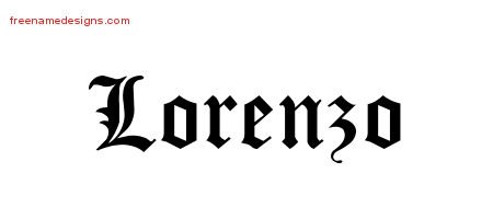 Blackletter Name Tattoo Designs Lorenzo Printable