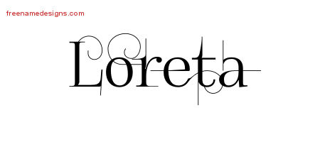 Decorated Name Tattoo Designs Loreta Free