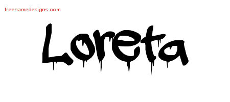 Graffiti Name Tattoo Designs Loreta Free Lettering