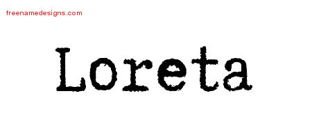 Typewriter Name Tattoo Designs Loreta Free Download