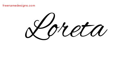 Cursive Name Tattoo Designs Loreta Download Free