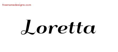 Art Deco Name Tattoo Designs Loretta Printable