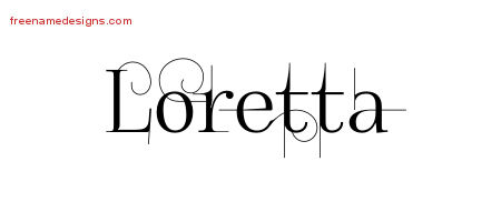 Decorated Name Tattoo Designs Loretta Free