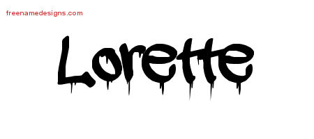 Graffiti Name Tattoo Designs Lorette Free Lettering