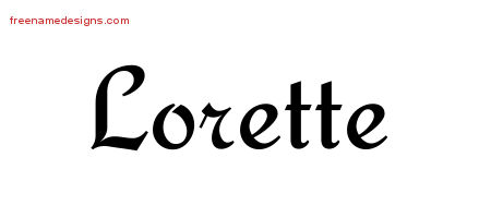 Calligraphic Stylish Name Tattoo Designs Lorette Download Free