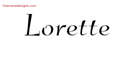 Elegant Name Tattoo Designs Lorette Free Graphic