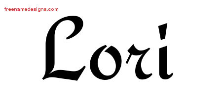 Calligraphic Stylish Name Tattoo Designs Lori Download Free