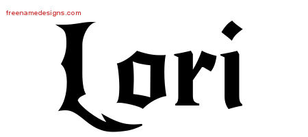 Gothic Name Tattoo Designs Lori Free Graphic