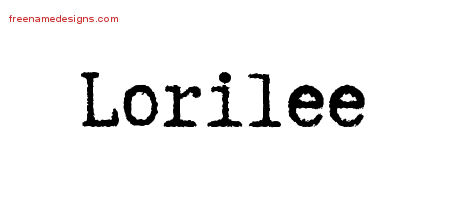 Typewriter Name Tattoo Designs Lorilee Free Download