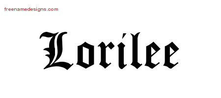 Blackletter Name Tattoo Designs Lorilee Graphic Download