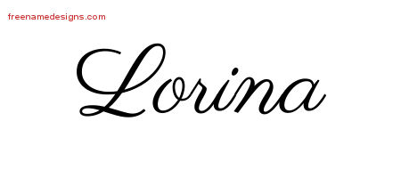 Classic Name Tattoo Designs Lorina Graphic Download