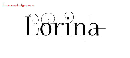 Decorated Name Tattoo Designs Lorina Free