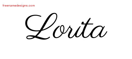 Classic Name Tattoo Designs Lorita Graphic Download