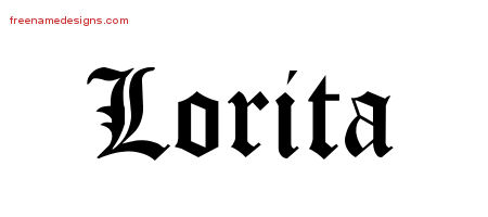Blackletter Name Tattoo Designs Lorita Graphic Download