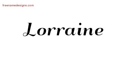 Art Deco Name Tattoo Designs Lorraine Printable