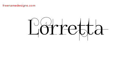 Decorated Name Tattoo Designs Lorretta Free