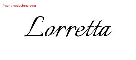 Calligraphic Name Tattoo Designs Lorretta Download Free