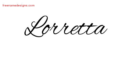 Cursive Name Tattoo Designs Lorretta Download Free