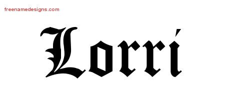 Blackletter Name Tattoo Designs Lorri Graphic Download