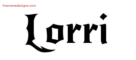 Gothic Name Tattoo Designs Lorri Free Graphic
