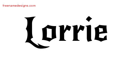 Gothic Name Tattoo Designs Lorrie Free Graphic