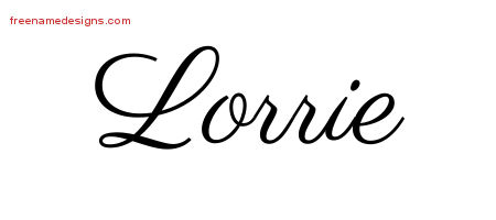 Classic Name Tattoo Designs Lorrie Graphic Download
