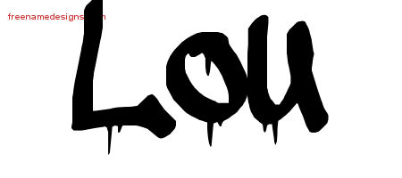 Graffiti Name Tattoo Designs Lou Free Lettering
