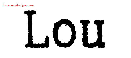 Typewriter Name Tattoo Designs Lou Free Download