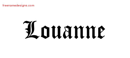 Blackletter Name Tattoo Designs Louanne Graphic Download