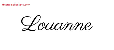 Classic Name Tattoo Designs Louanne Graphic Download