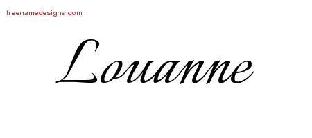 Calligraphic Name Tattoo Designs Louanne Download Free