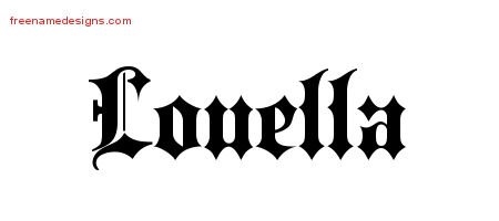 Old English Name Tattoo Designs Louella Free