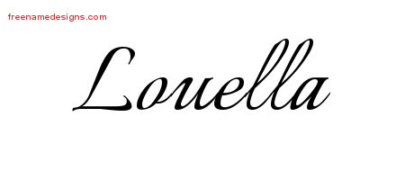 Calligraphic Name Tattoo Designs Louella Download Free