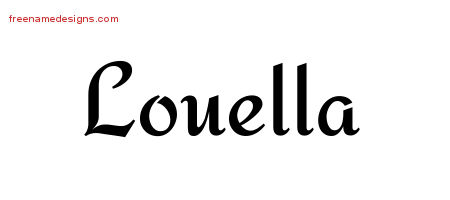 Calligraphic Stylish Name Tattoo Designs Louella Download Free