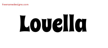 Groovy Name Tattoo Designs Louella Free Lettering