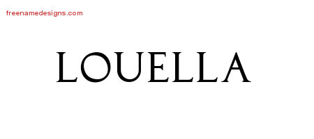 Regal Victorian Name Tattoo Designs Louella Graphic Download