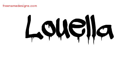 Graffiti Name Tattoo Designs Louella Free Lettering