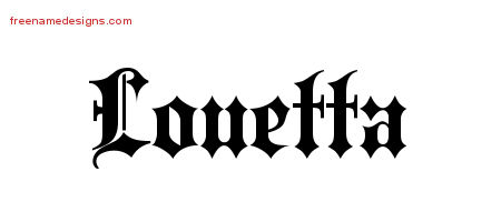 Old English Name Tattoo Designs Louetta Free