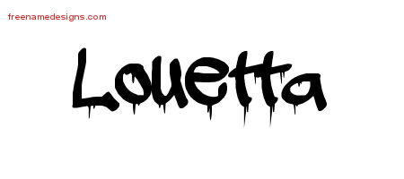 Graffiti Name Tattoo Designs Louetta Free Lettering