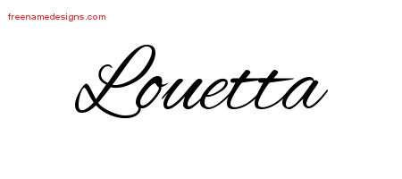 Cursive Name Tattoo Designs Louetta Download Free