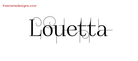 Decorated Name Tattoo Designs Louetta Free
