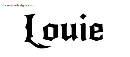 Gothic Name Tattoo Designs Louie Download Free