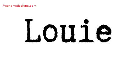 Typewriter Name Tattoo Designs Louie Free Download